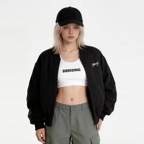 88rising 26FW 美式复古立领夹克宽松百搭休闲上衣外套 男女同款