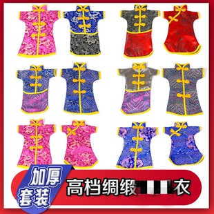 网红英灵中国古典织锦缎唐服特色工艺礼亲娃娃衣服 男女款颜色随