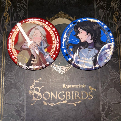 歌雀手书动画反光马口铁58CM徽章