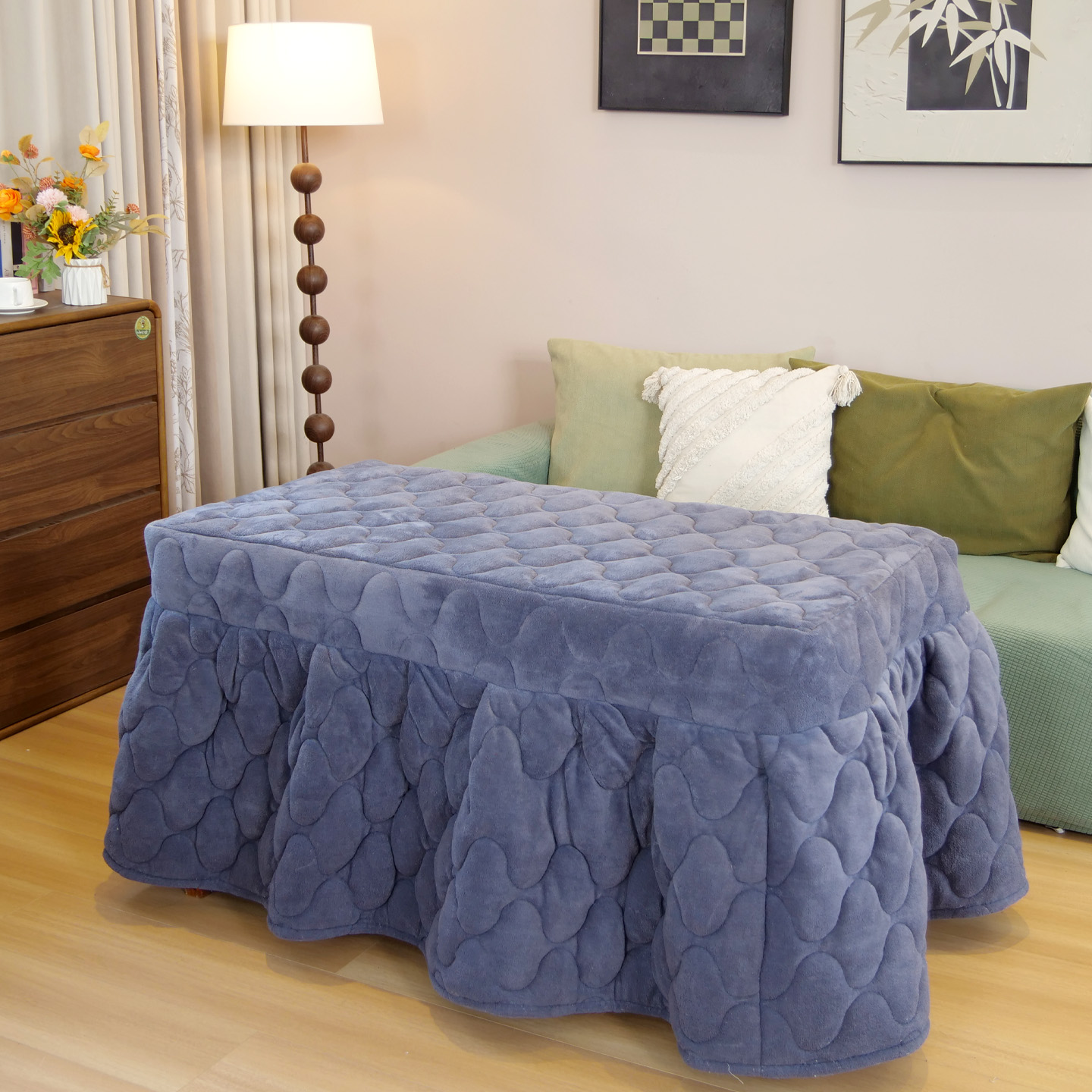 烤火桌子罩套长方形电炉罩