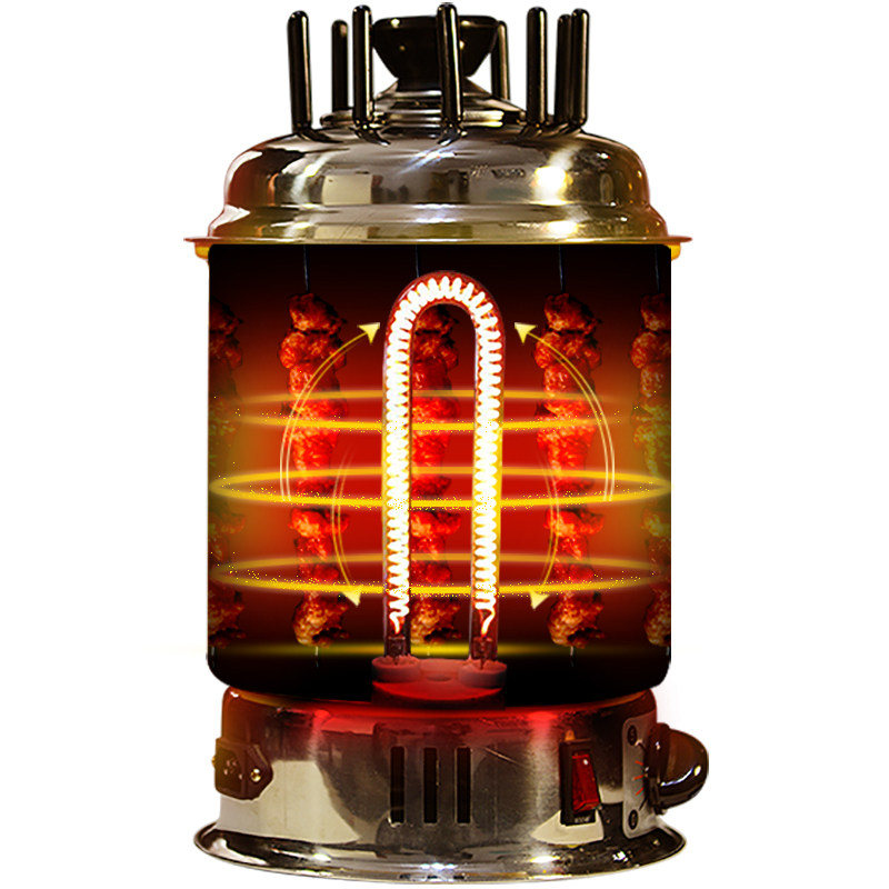 烧烤炉电烤炉家用无烟小巧时尚中式简单红外速热烤锅焖烤炉不锈钢