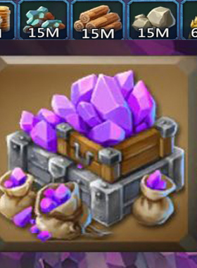 王国纪元10-11亿战力10万水晶爆兵通用加速道具Lords Mobile gems