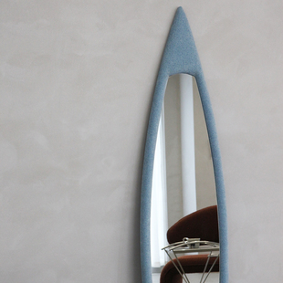 树 店穿衣镜 去向原创家用软包落地全身镜设计师布艺化妆镜子服装