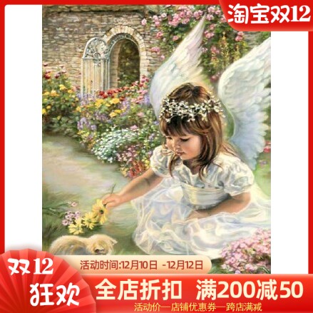 印花法国卧室欧式风油画十字绣