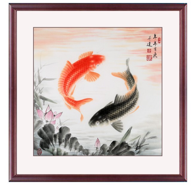 印花玄关餐厅招财年年有余十字绣