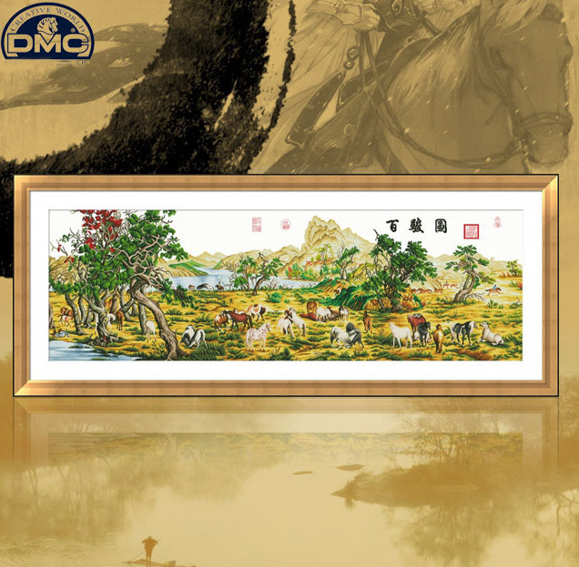 新款印花正品dmc十字绣客厅