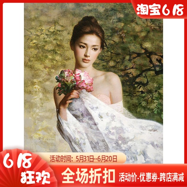 dmc世界名画风谢楚余少女十字绣