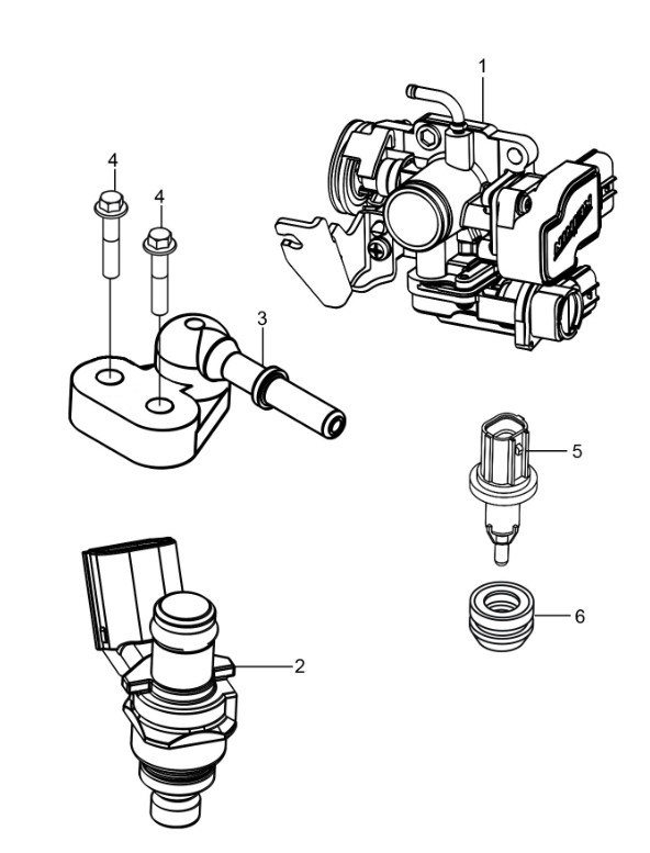 适用豪爵电喷版VF100 HJ100T-8A/8C/7E/6A喷油器总成 喷油嘴支架
