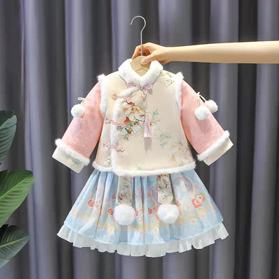 拜年服加绒加厚洛丽塔公主裙女冬