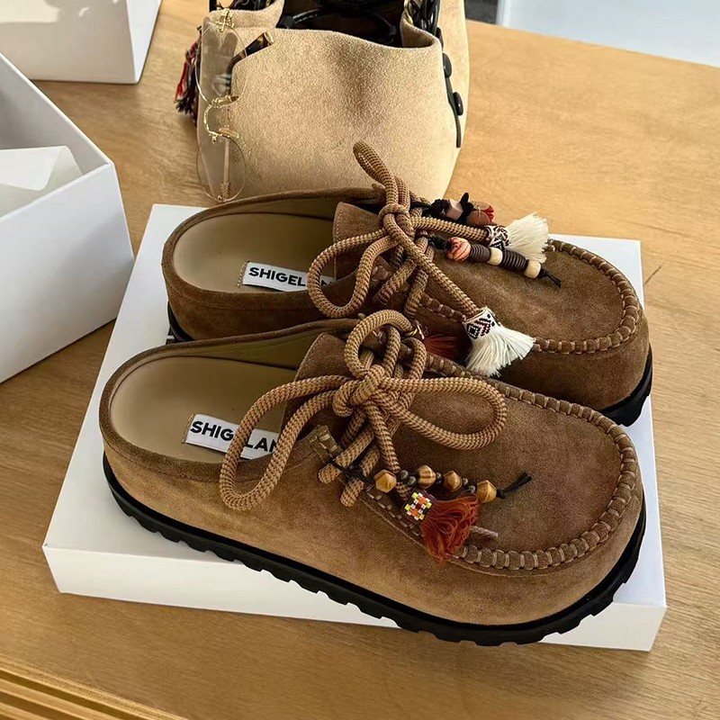 诗歌兰2025秋季新款真皮勃肯鞋