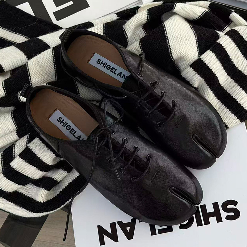 诗歌兰英伦风布洛克鞋女2026春款圆头平底交叉绑带复古分趾小皮鞋,女鞋,牛津鞋/布洛克鞋/德比鞋,淘宝优惠券,粉丝福利购,淘宝优惠卷