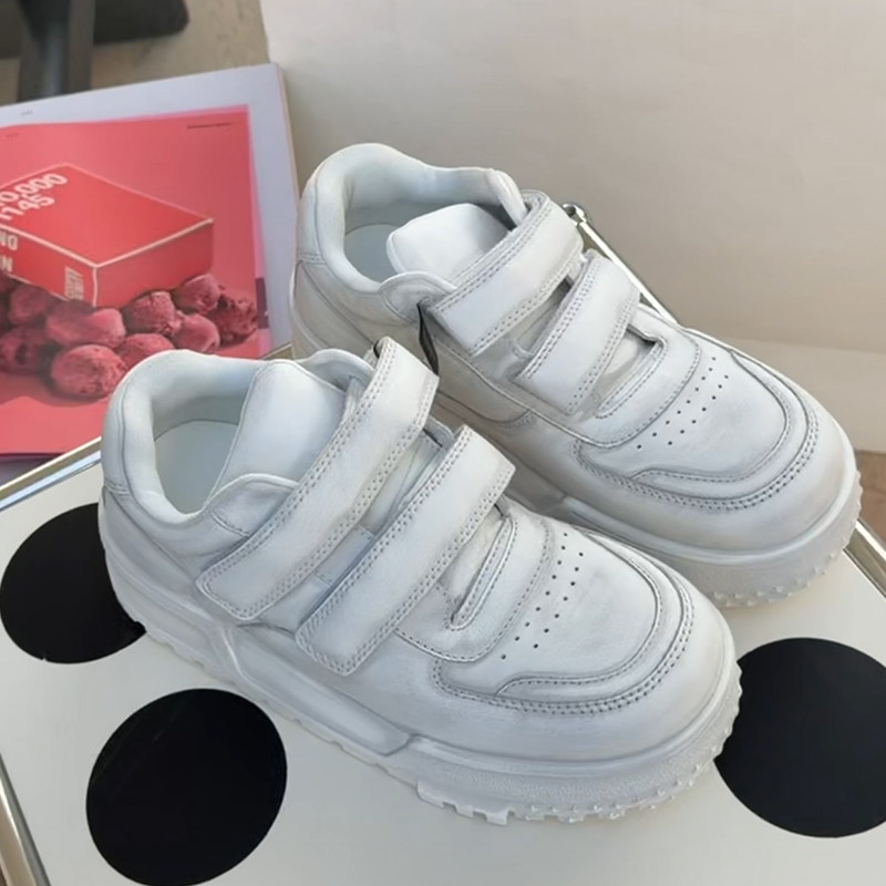 诗歌兰魔术贴厚底板鞋女2026春季新款百搭增高休闲鞋真皮小白鞋潮,女鞋,休闲板鞋,淘宝优惠券,粉丝福利购,淘宝优惠卷