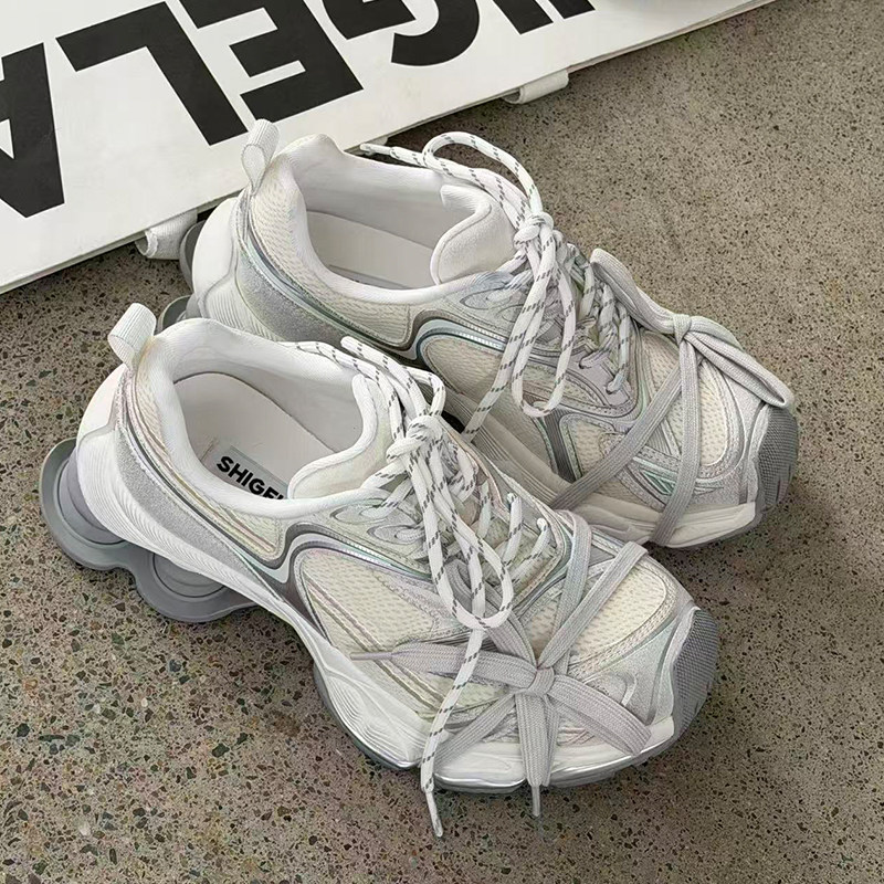 诗歌兰真皮厚底增高老爹鞋女2026新款百搭休闲运动鞋绑带显瘦女鞋,女鞋,时尚休闲鞋,淘宝优惠券,粉丝福利购,淘宝优惠卷