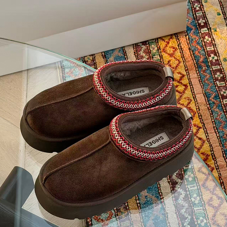 诗歌兰毛毛鞋女厚底增高雪地靴