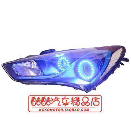 2012-2015现代劳恩斯酷派GENESIS COUPE  LED大灯总成  韩国进口