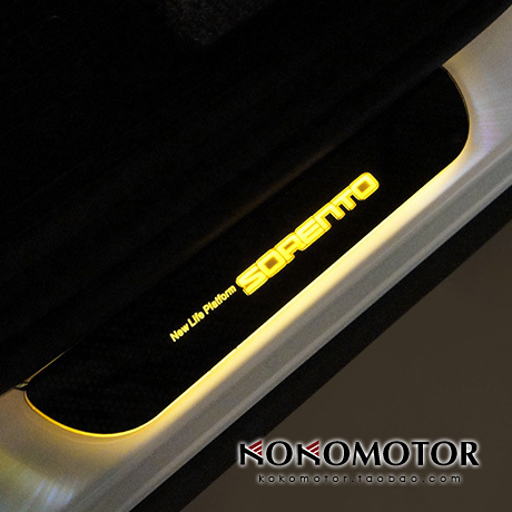 起亚索兰托金色led迎宾踏板韩国