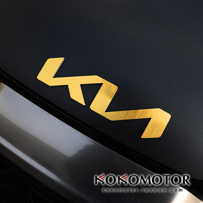 2022~ KIA SPORTAGE NQ5专用金铝合金拉丝花纹车标装贴 韩国进口