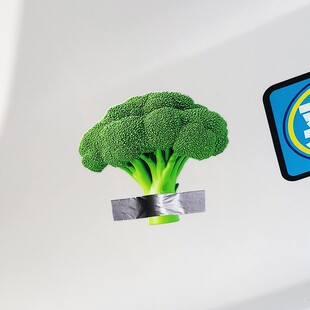 卡思贴原创咸鱼有闲余菜花有财花韭菜鸡腿胶带立体感防水汽摩贴纸