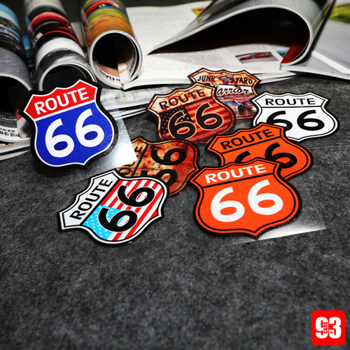 汽车自由小标美系66号公路反光