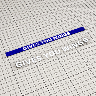 摩托车贴GIVES YOU WINGS头盔镜片贴纸 适用于红蚂蚁风镜反光贴