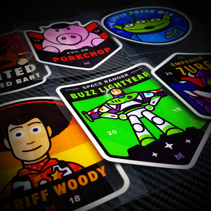 卡思贴 玩具卡通贴纸 可爱巴斯光年反光贴 汽车机车行李箱车贴