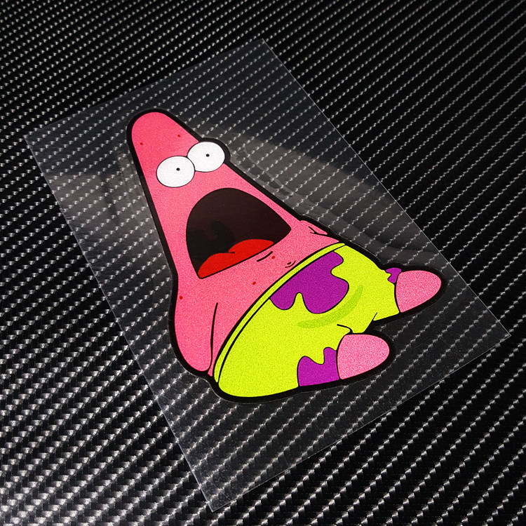 个性创萌货派大星可爱贴纸汽车电动摩托装饰车贴防水挡划痕贴花膜