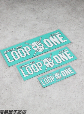LOOP ONE日系贴纸日本JDM贴纸 大阪竞技赛车改装汽车反光贴纸 001