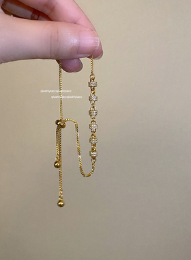 气质滚轮微镶小珠珠手链