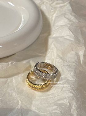 简约几何纹理钻钻高级感戒指