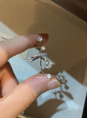 秋十一Acc 藤曼~小众设计bling微镶锆石耳骨夹无耳洞耳饰