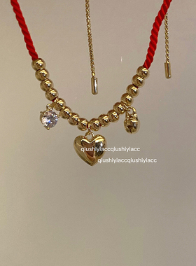 其他女铜合金锆石爱心手链