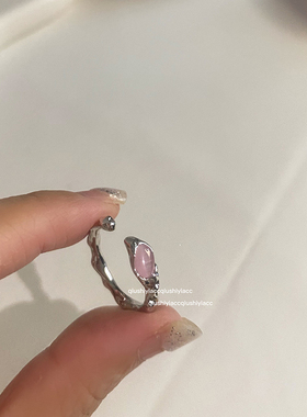 其他女铜合金日韩猫眼石开口戒