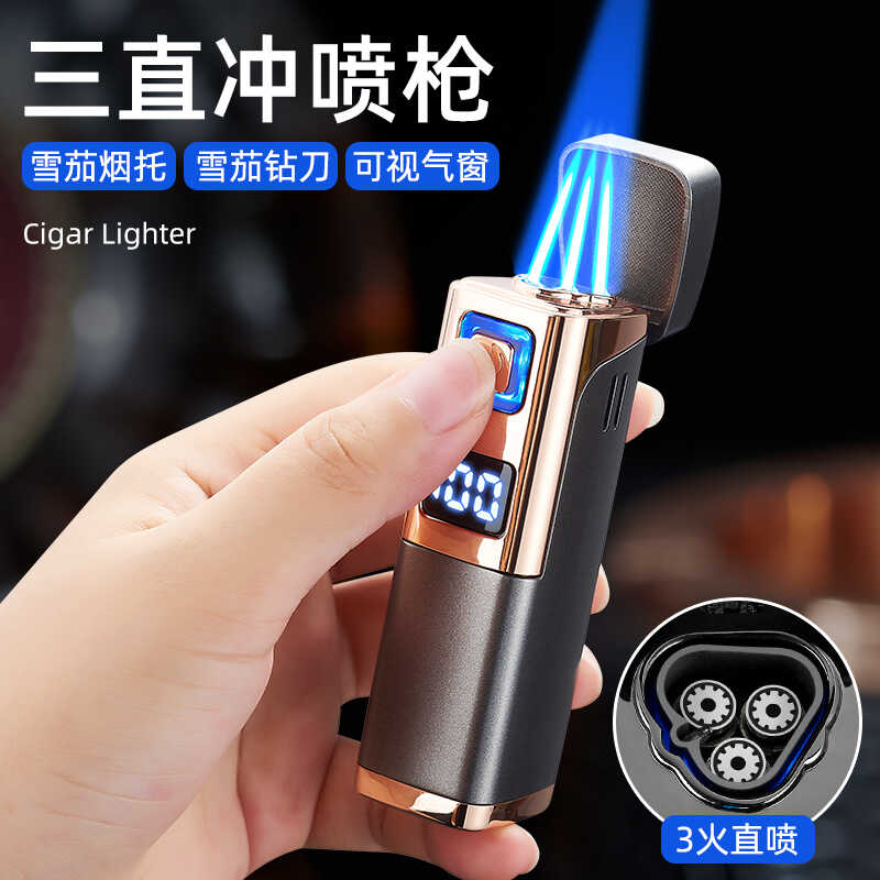 腾洪多功能新款三直冲充气打火机