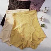 打底裤 蕾丝收腹裤 二合一提臀桑蚕丝裆高腰无痕中式 内裤 女夏安全裤