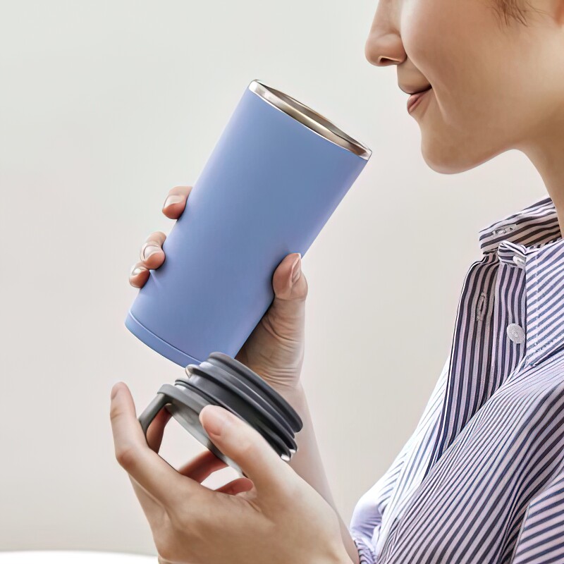 象印带提手保温咖啡奶茶杯