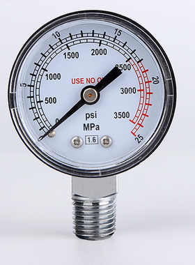 AEROTECH 泰科爱尔 AR压力表铜压力计 减压阀替换表 A系列黄铜