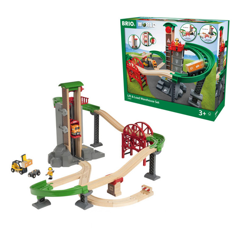 瑞典brio火车系列铁路轨道套装木质拼装积木儿童过家家玩具3岁+