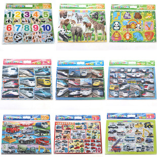 日本进口apollo阿波罗儿童进阶式 拼图带底板汽车火车卡通动物2