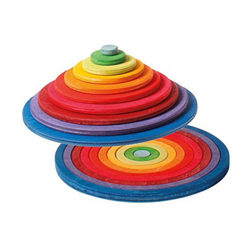 德国Grimm's格林彩虹同心圆环圆盘10677儿童玩具教具礼物3岁+,玩具/童车/益智/积木/模型,普通塑料积木,淘宝优惠券,粉丝福利购,淘宝优惠卷