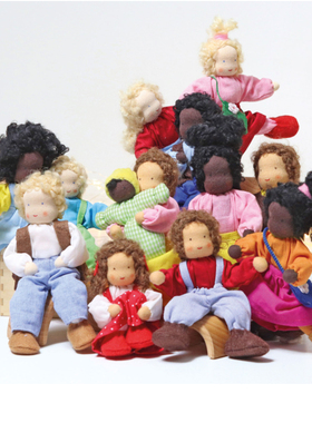 德国Grimm's格林彩虹毛绒娃娃过家家儿童扮演玩具幼儿园礼物3岁+