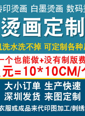 烫画定制衣服图案镭射炫彩植绒发泡烫金热转印刻字膜Logo热转印贴