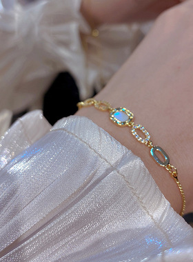 名媛气质轻奢风锆石手链小众设计感ins抽拉手串个性百搭手饰