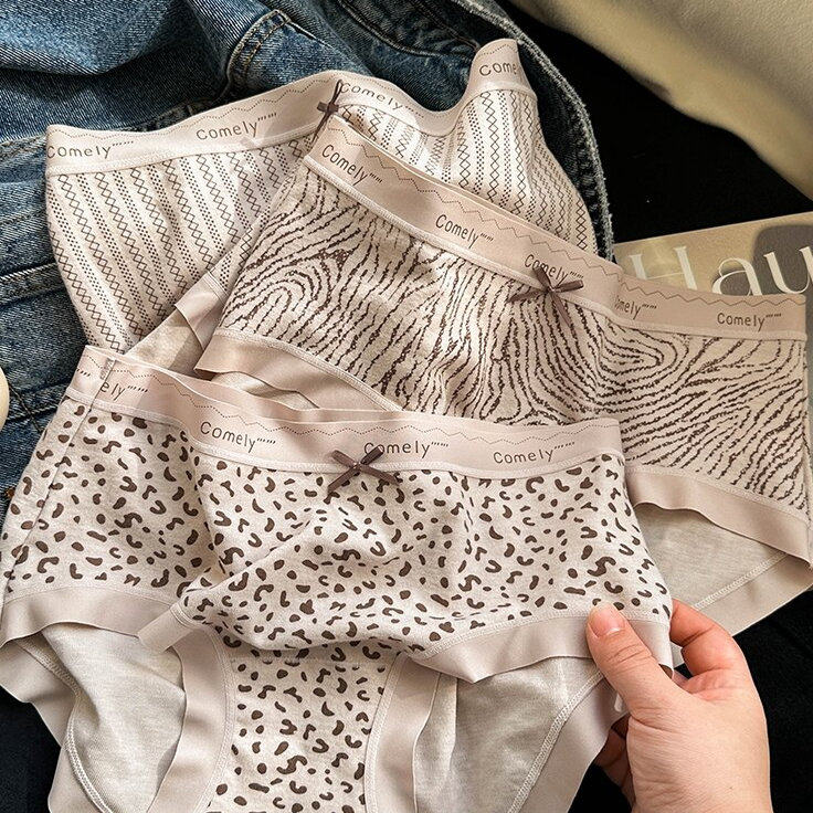 豹纹内裤女生2026春季新款纯棉透气中腰性感三角裤美式包臀短裤,女士内衣/男士内衣/家居服,女三角裤,淘宝优惠券,粉丝福利购,淘宝优惠卷