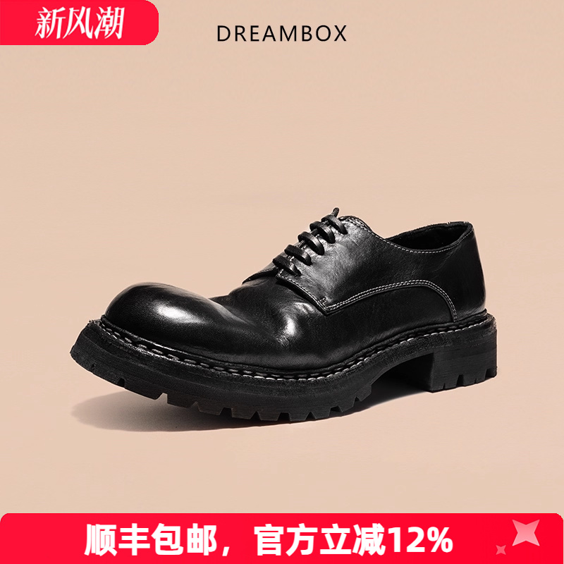 德比鞋复古手工休闲皮鞋
