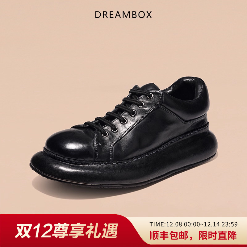 DREAMBOX钧博vibram新款厚底增高小众潮流休闲鞋马皮舒适百搭男鞋