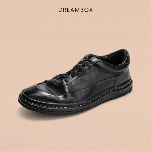 DREAMBOX钧博vibram袋鼠皮男士复古百搭板鞋时尚简约舒适休闲鞋