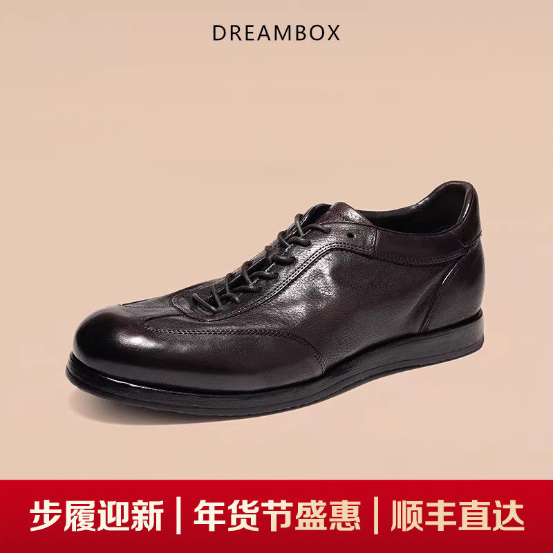 dreambox钧博轻便透气马皮德训鞋纯手工英伦复古百搭男士阿甘鞋,流行男鞋,时尚休闲鞋,淘宝优惠券,粉丝福利购,淘宝优惠卷