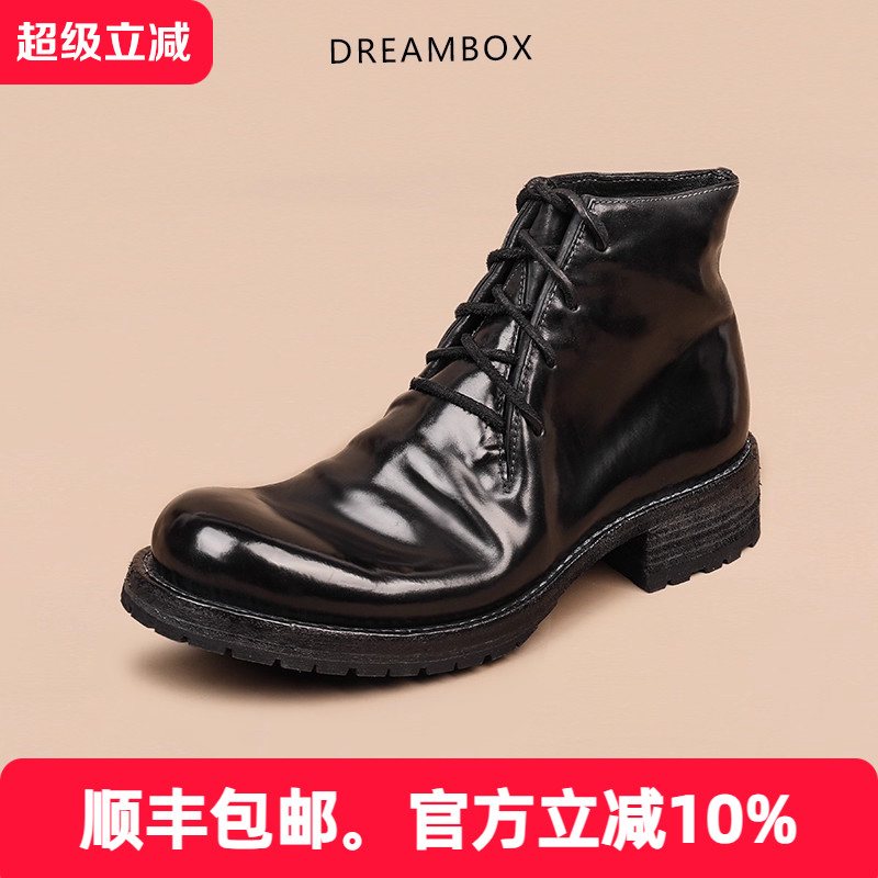 dreambox高端意大利马臀皮工装鞋