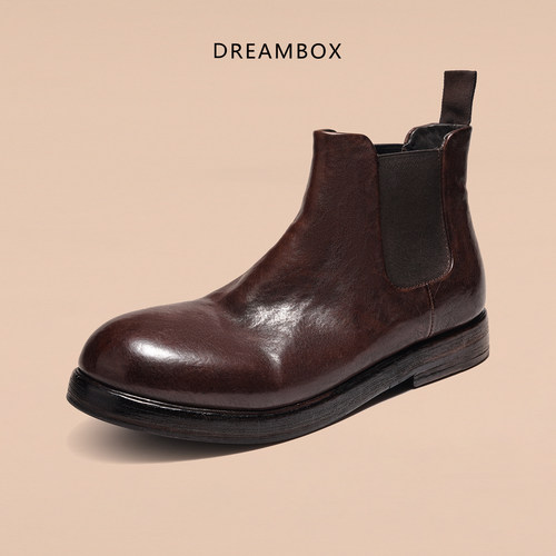 Dreambox钧博手工马皮切尔西靴