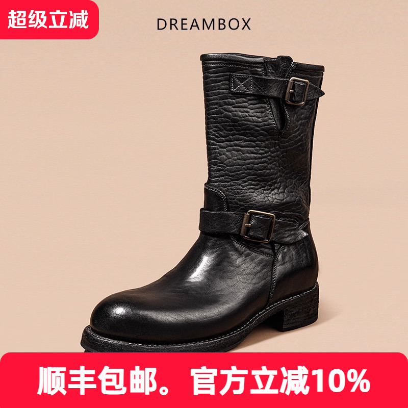 美式工程师靴冬季马丁靴手工男靴